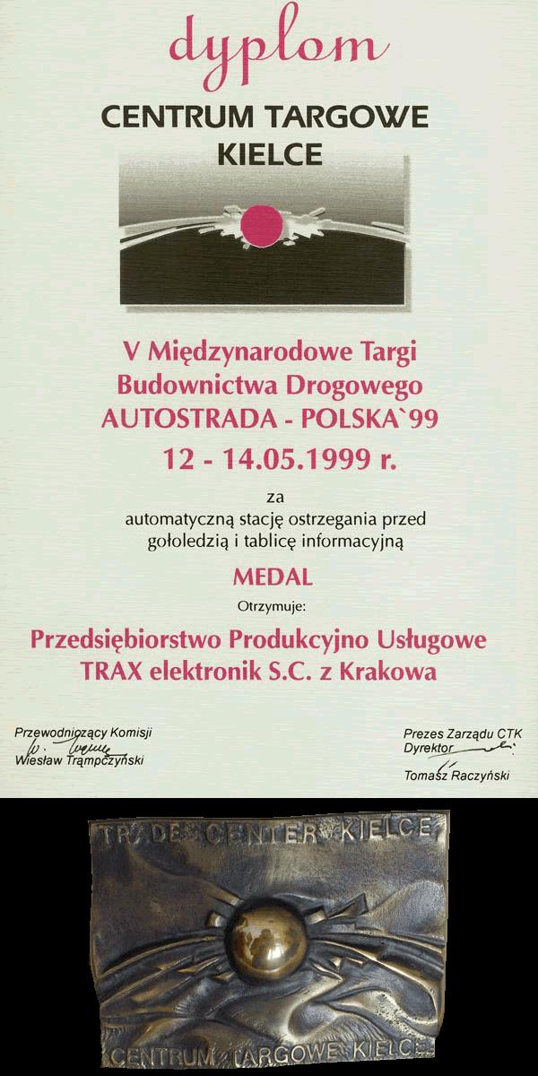 1999_dyplom_medal_kielce